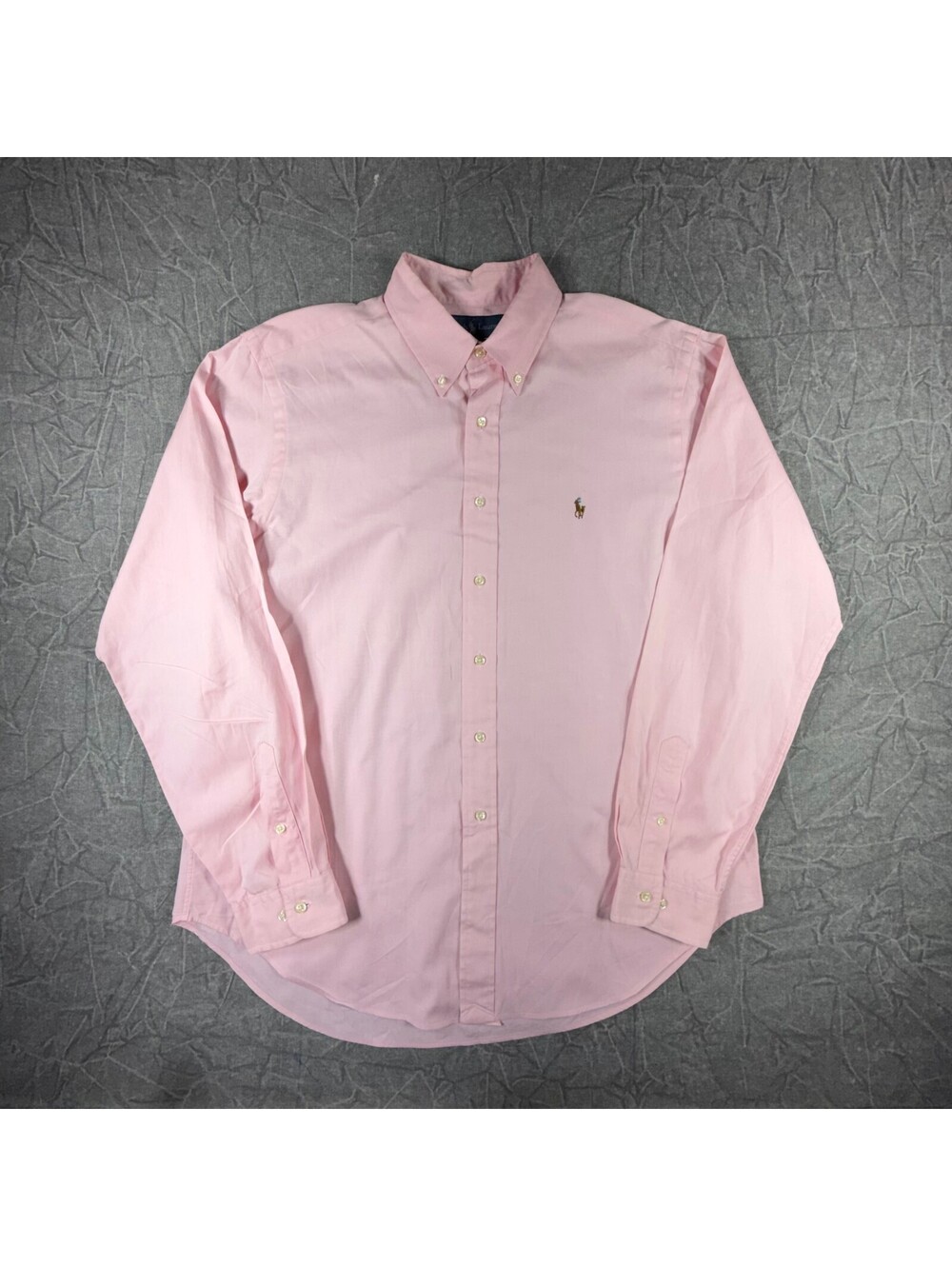 Ralph Lauren Button Down Long Sleeve Classic Fit Mens 17 Pink Shirt